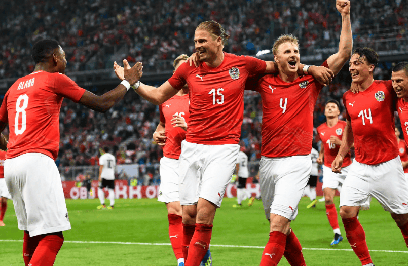 奥地利队在对阵斯洛文尼亚队的比赛中获胜